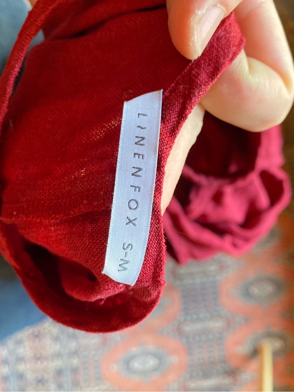 Linenfox Maxi Dress Burgundy - Picture 4 of 5
